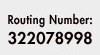 Routing Number 322078998